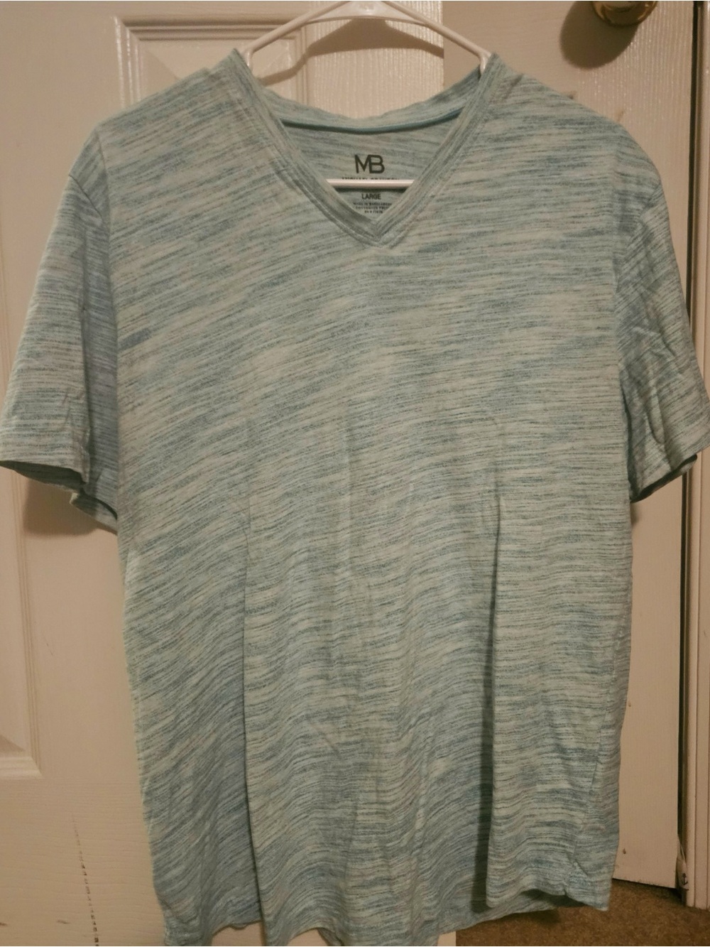 Michael Brandon Light Blue Heather V-Neck Tee